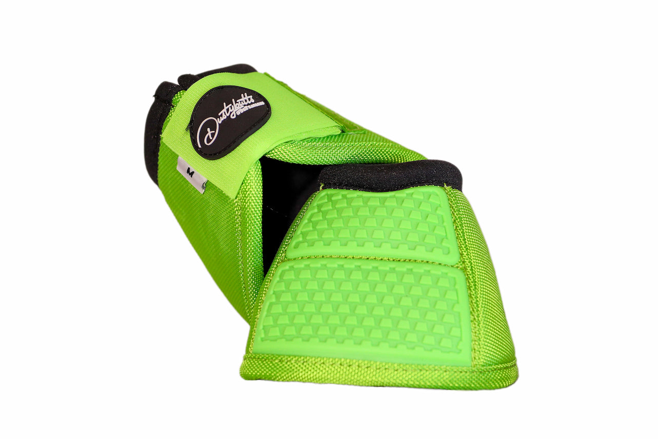 Dustybutts Equistride No Turn Bell Boots // Lime Green