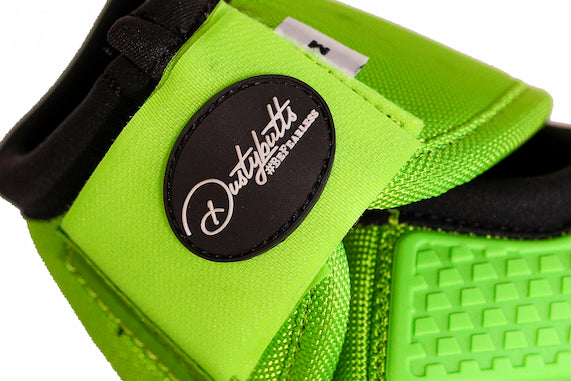 Dustybutts Equistride No Turn Bell Boots // Lime Green