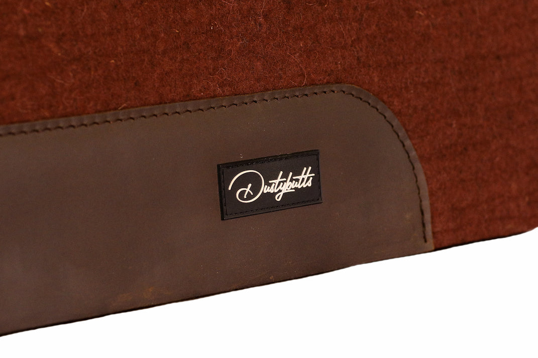 Dustybutts 100% Steam Pressed New Zealand Merino  Wool Saddlepad // Plum