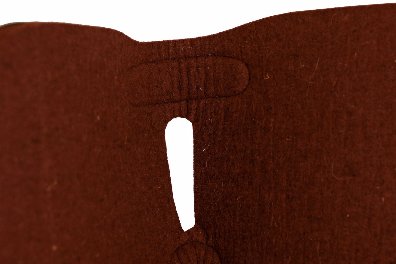 Dustybutts 100% Steam Pressed New Zealand Merino  Wool Saddlepad // Plum