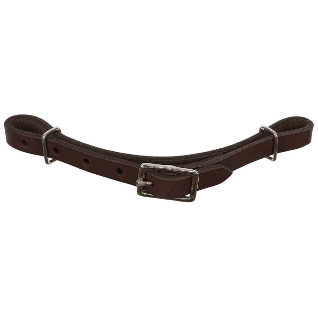 Oiled Leather Curb Strap // Dark Brown