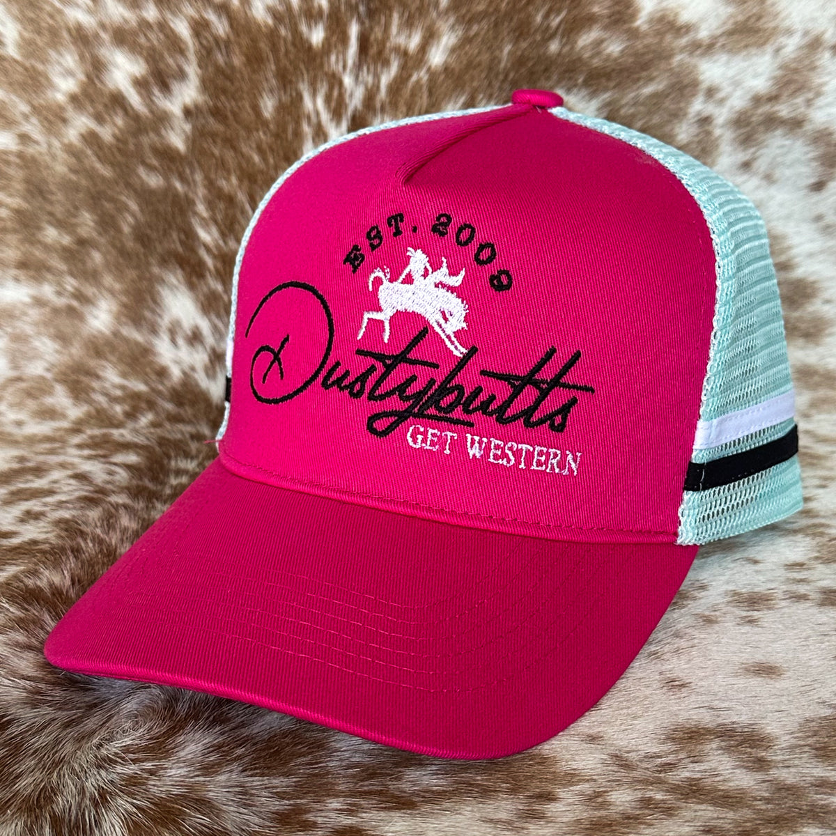 Dustybutts Trucker Cap // Pink & Mint