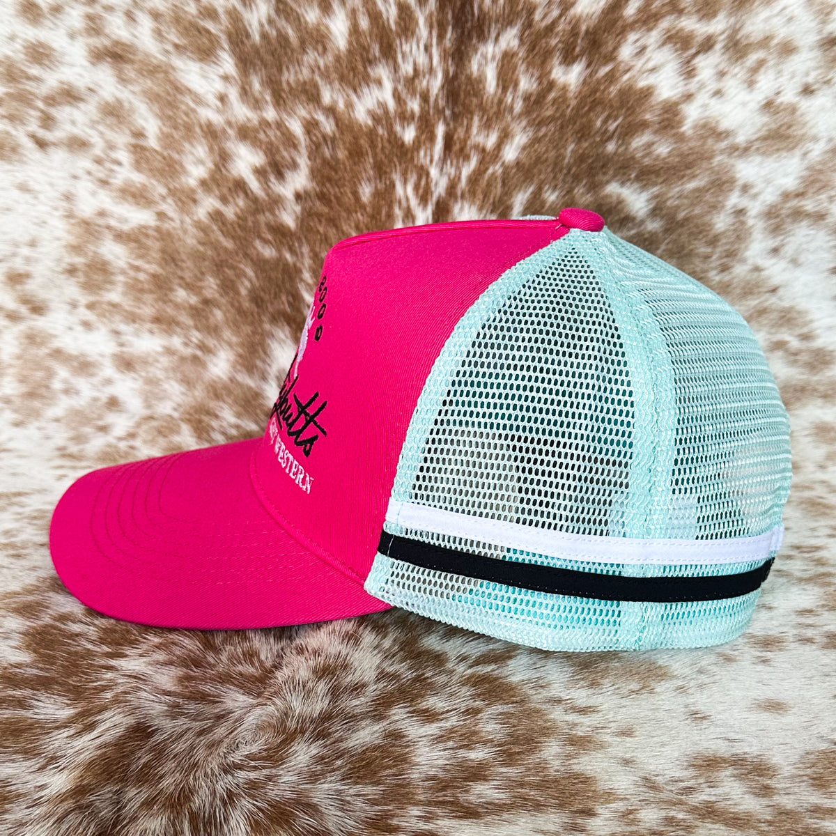 Dustybutts Trucker Cap // Pink & Mint