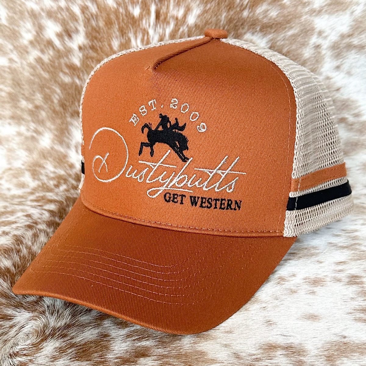 Dustybutts Trucker Cap // Tan & Black