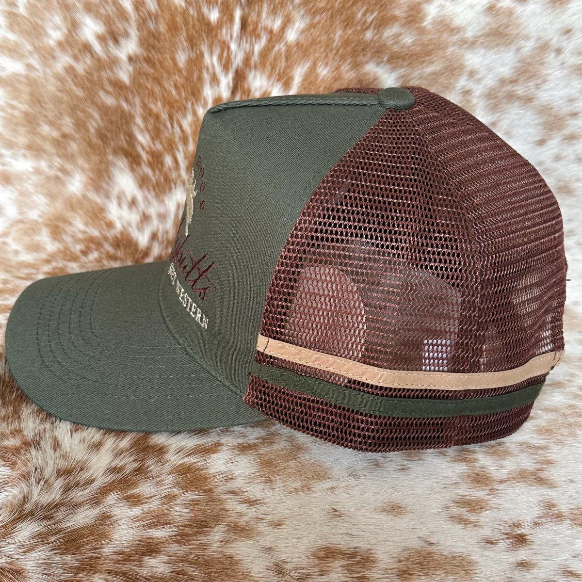 Dustybutts Trucker Cap // Olive & Chocolate