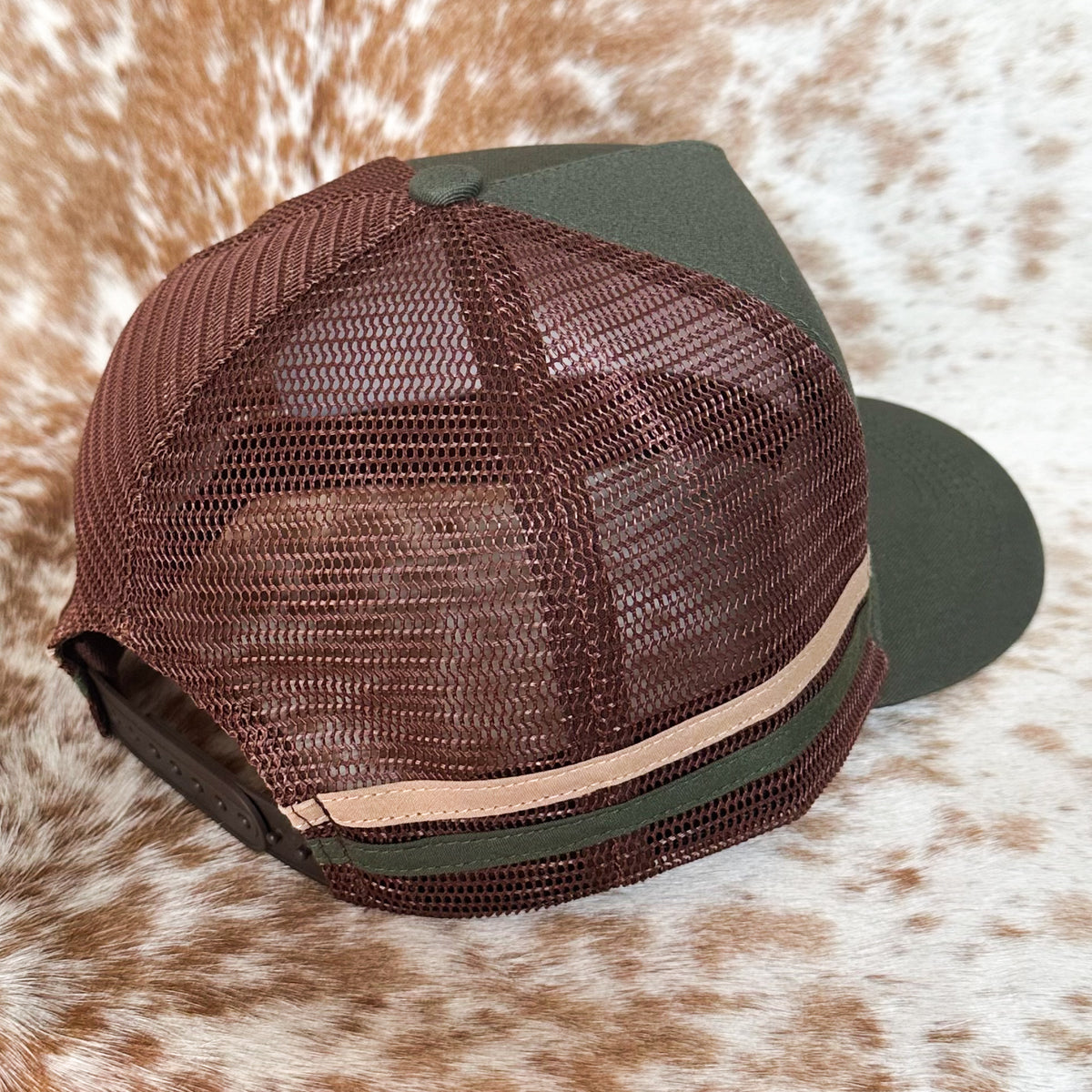 Dustybutts Trucker Cap // Olive & Chocolate