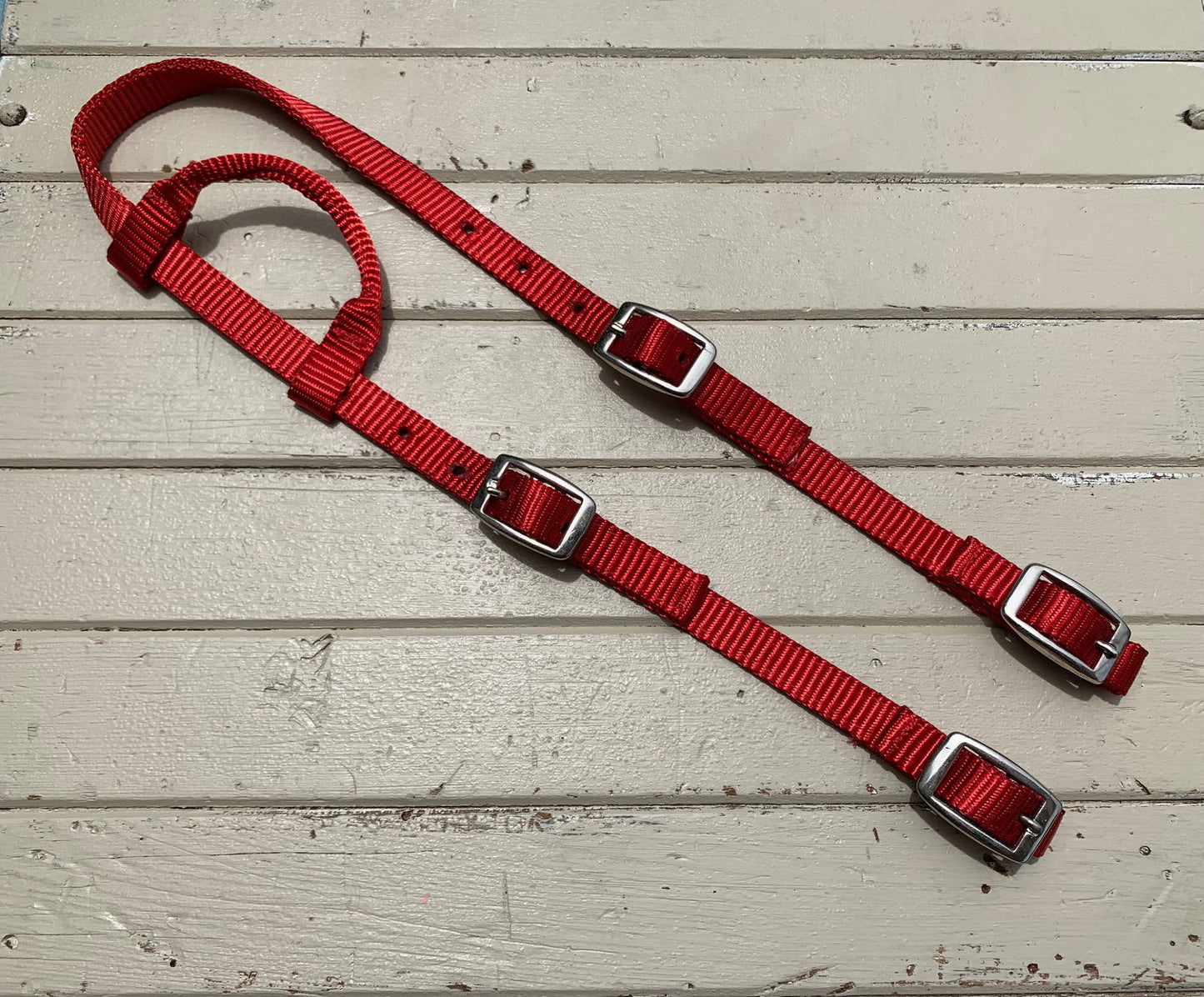 Nylon One Eared Quick Change Bridle // Red -  - Dustybutts Australia