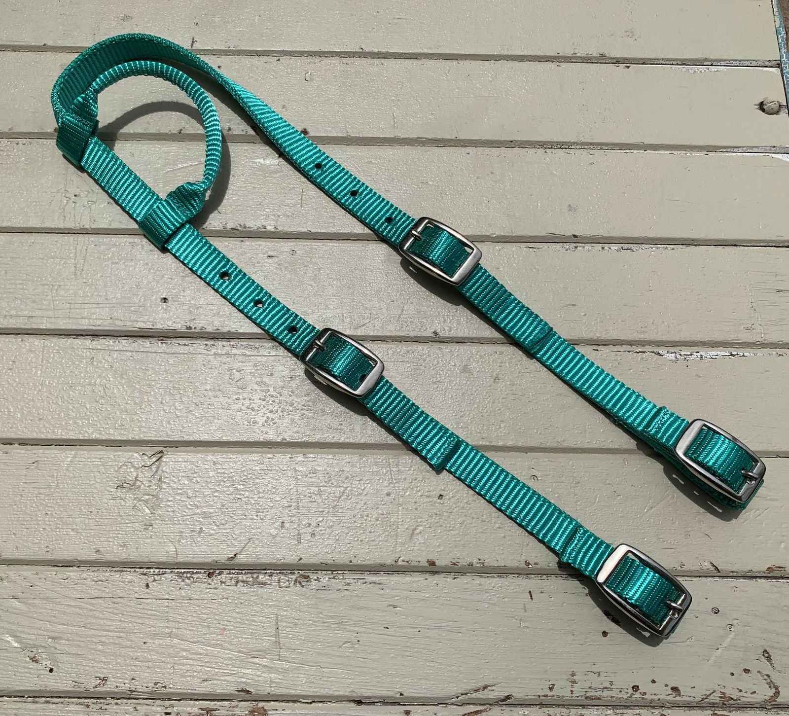 Nylon One Eared Quick Change Bridle // Teal - Dustybutts Australia