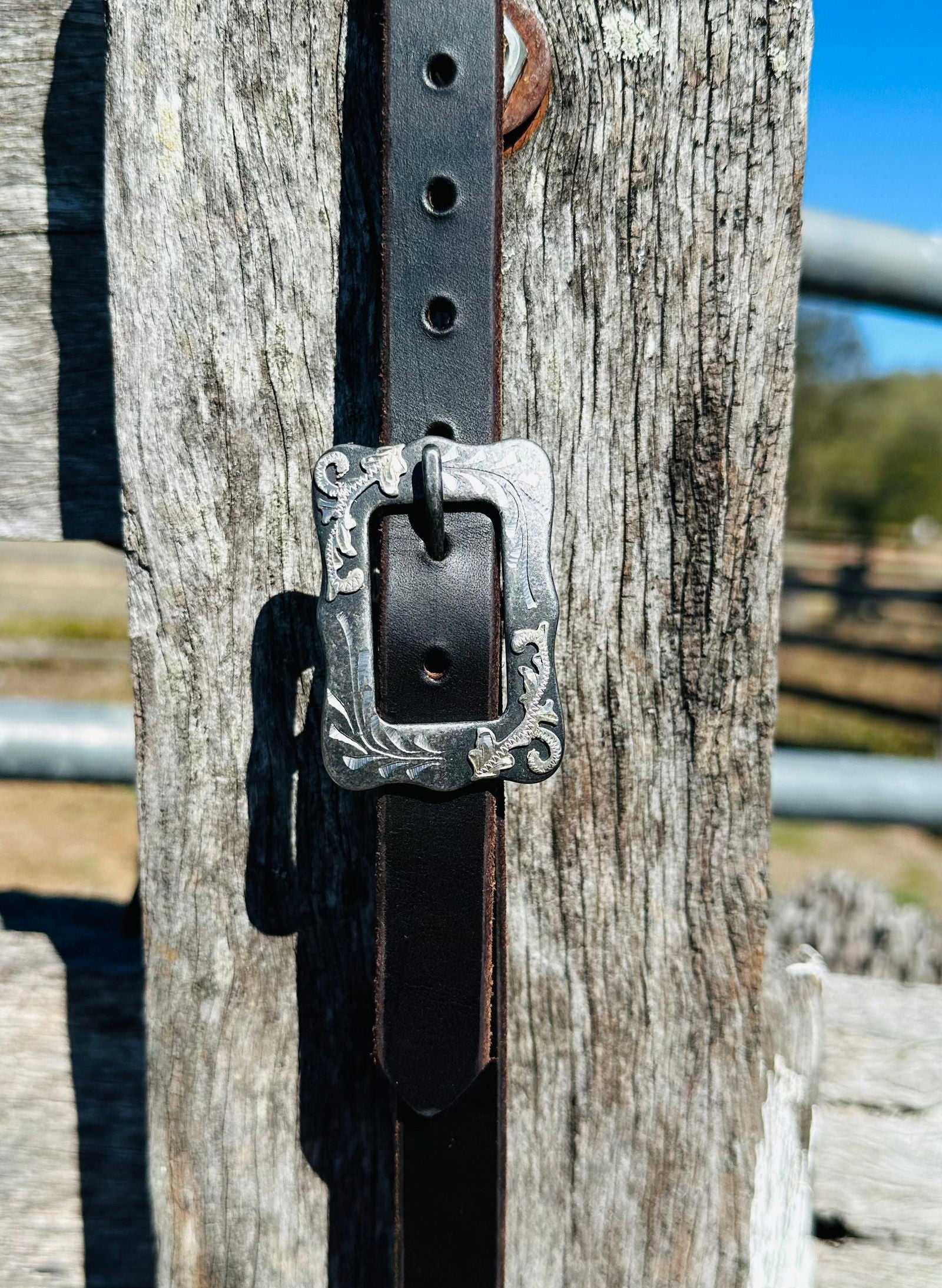 One Eared Leather Bridle - Dark Chocolate - Dustybutts Australia