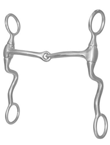 Performer Stainless Steel Brushed Short Shank Snaffle Bit - Dustybutts Australia