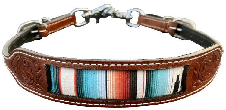 Serape Wither Strap With Floral Tooling - Dustybutts Australia