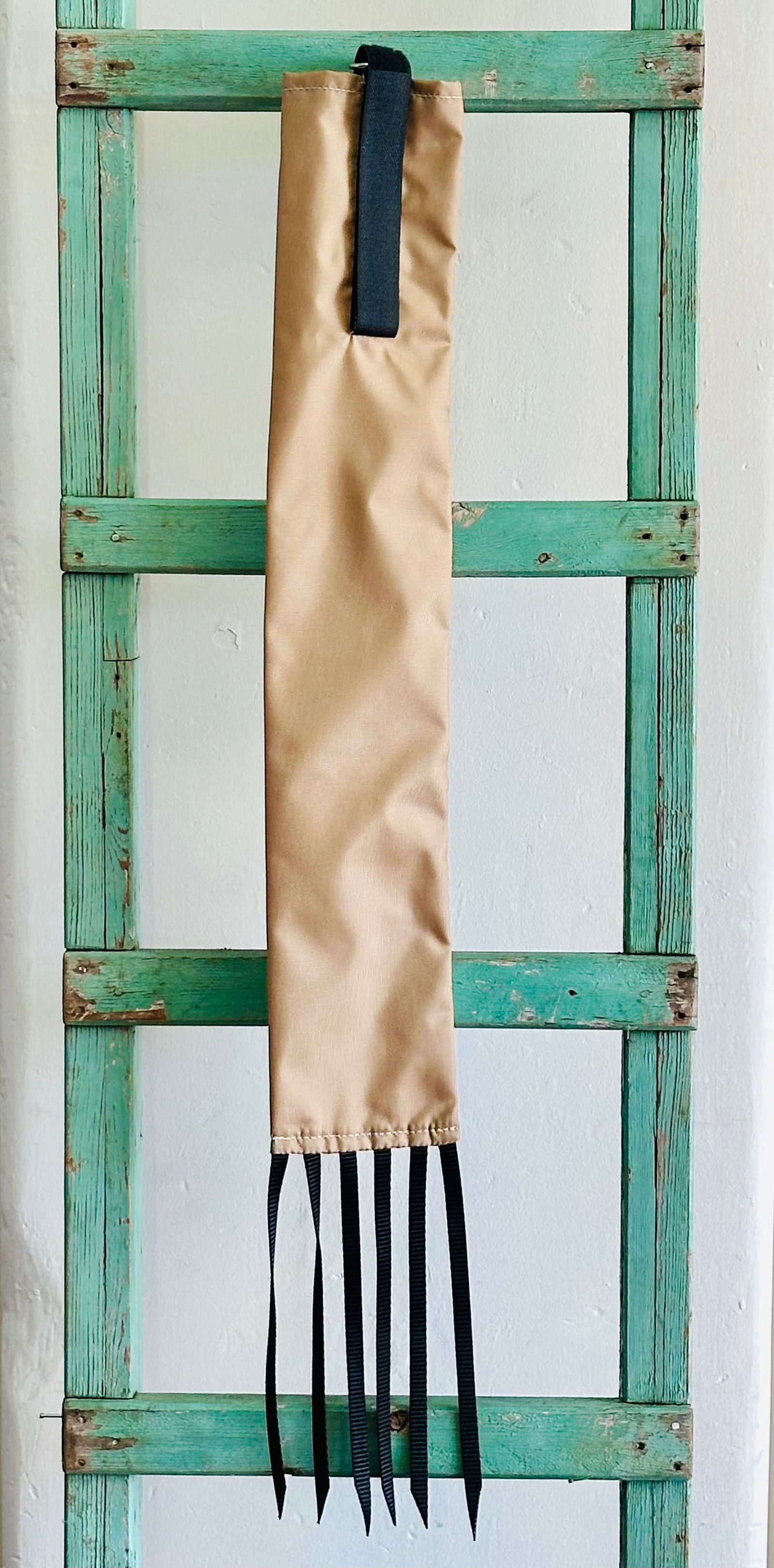Tan Tail Bag With Black Whippers // Regular - Dustybutts Australia