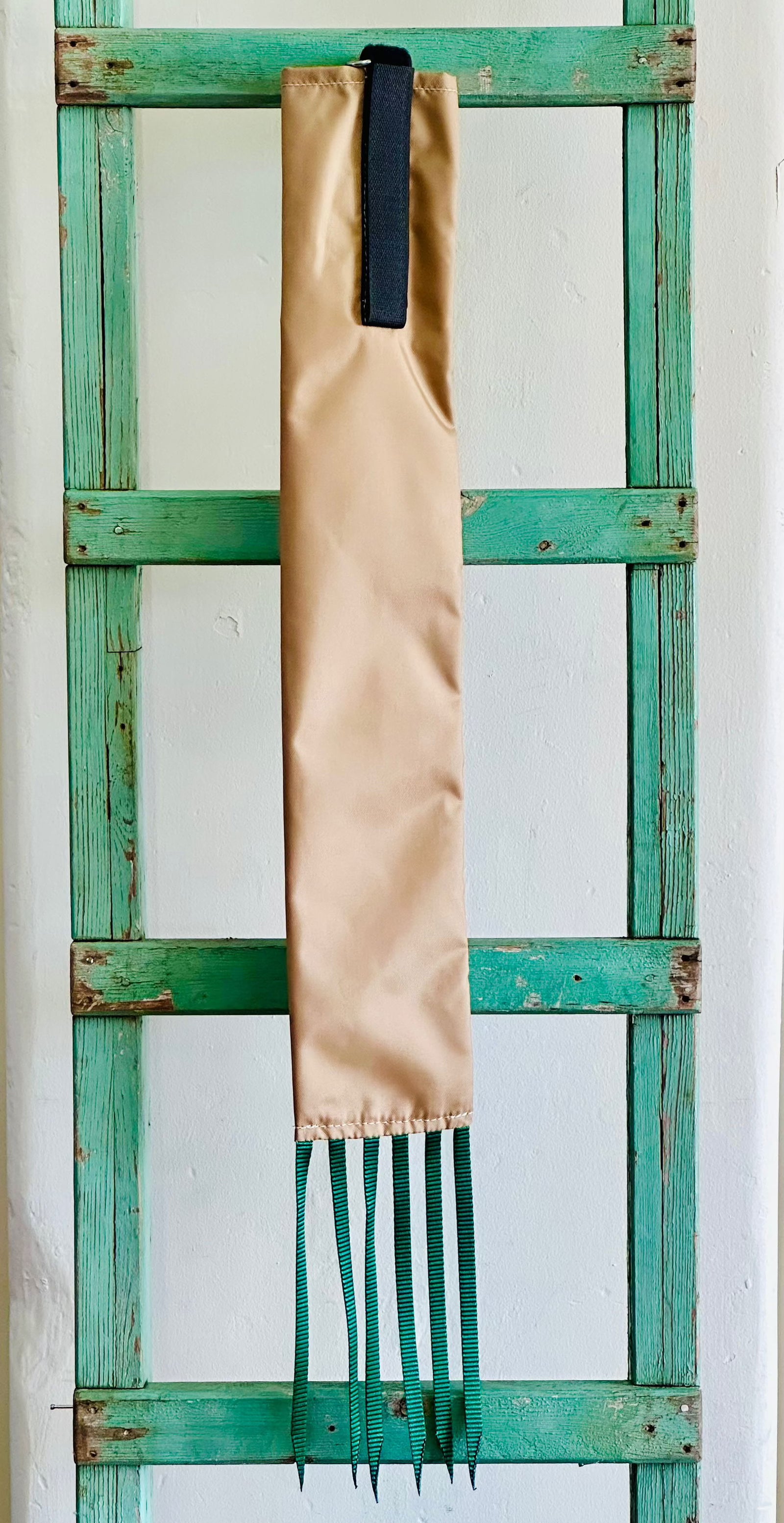 Tan Tail Bag With Green Whippers // Regular - Dustybutts Australia