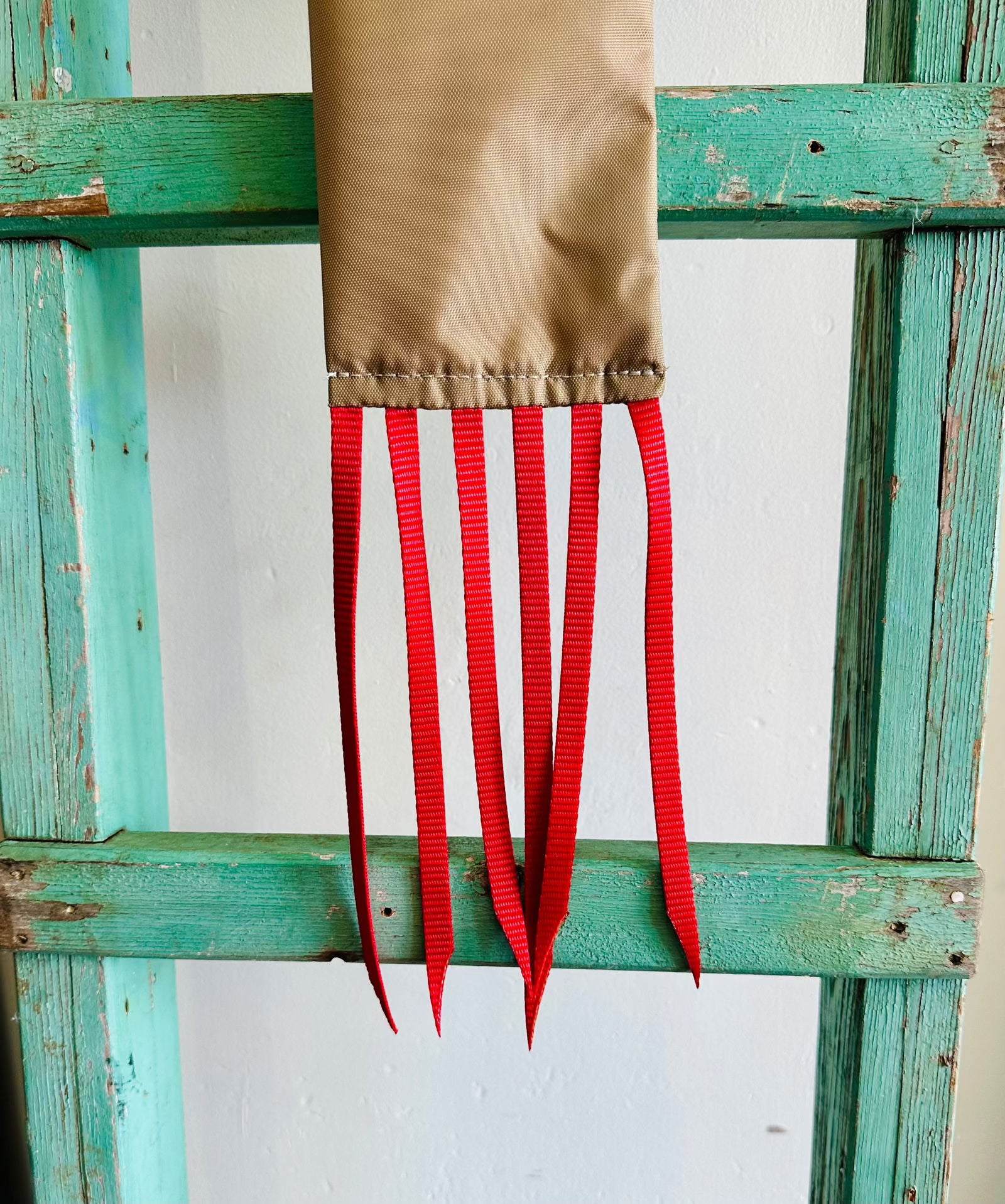 Tan Tail Bag With Red Whippers // Regular - Dustybutts Australia