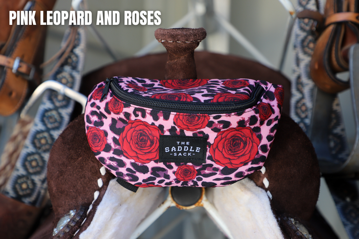 The Saddle Sack - Original - Leopard & Roses - Saddle Sacks - Dustybutts Australia