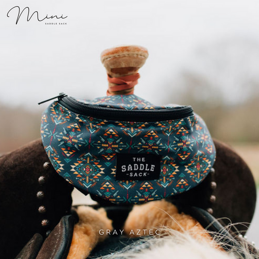 The Saddle Sack Mini - Grey Aztec - Dustybutts Australia