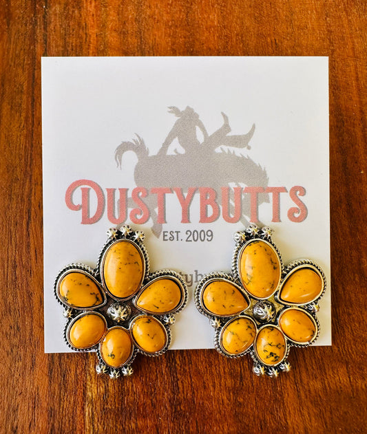 Yellow Stone Earrings -  - Dustybutts Australia