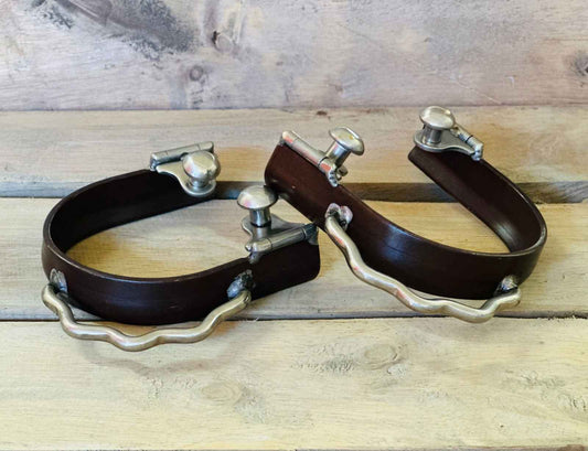 Youth Antique Brown Bumper Spurs - Dustybutts Australia