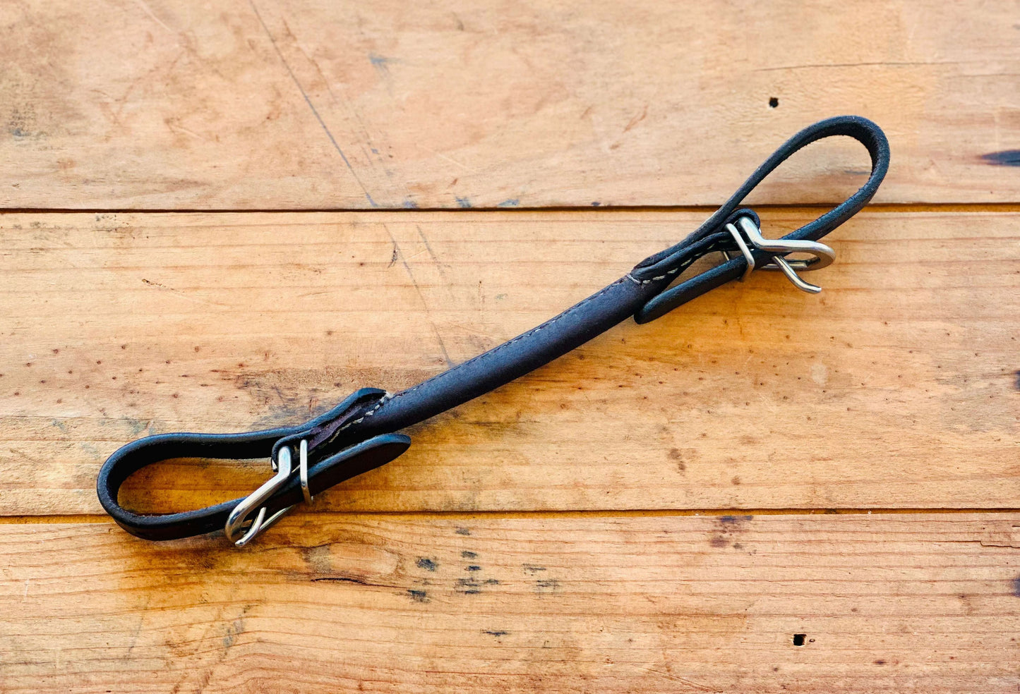 Dustybutts Rolled Leather Curb Strap