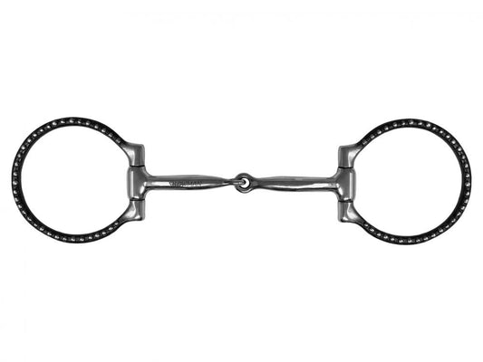 Western Dotted D-Ring Single Joint Snaffle Bit