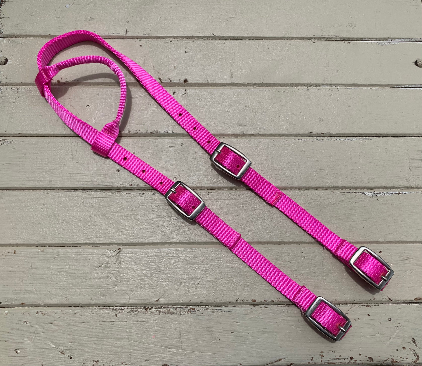 Nylon One Eared Quick Change Bridle // Pink
