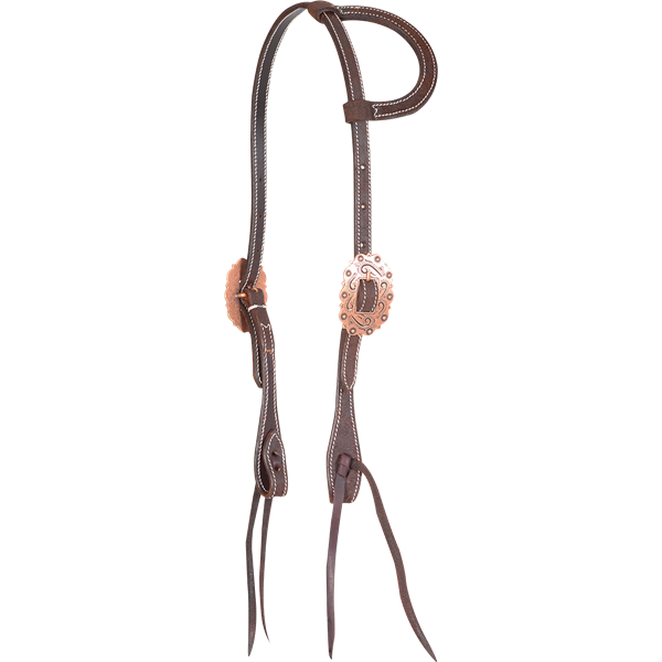 Martin Saddlery Copper Buckle Slip Ear Bridle