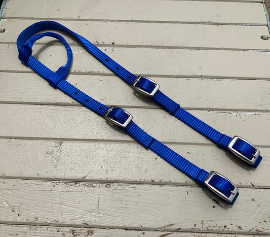 Nylon One Eared Quick Change Bridle // Blue