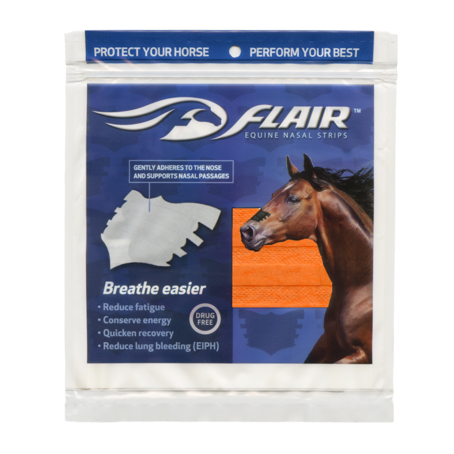 Flair Equine Nasal Strips - Orange 6 Pack