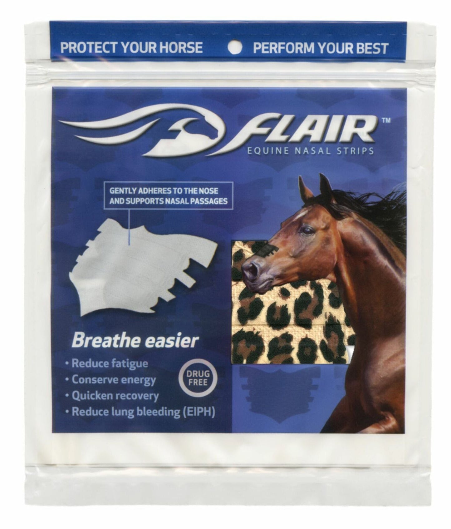 Limited Edition Flair Equine Nasal Strips - Leopard Single