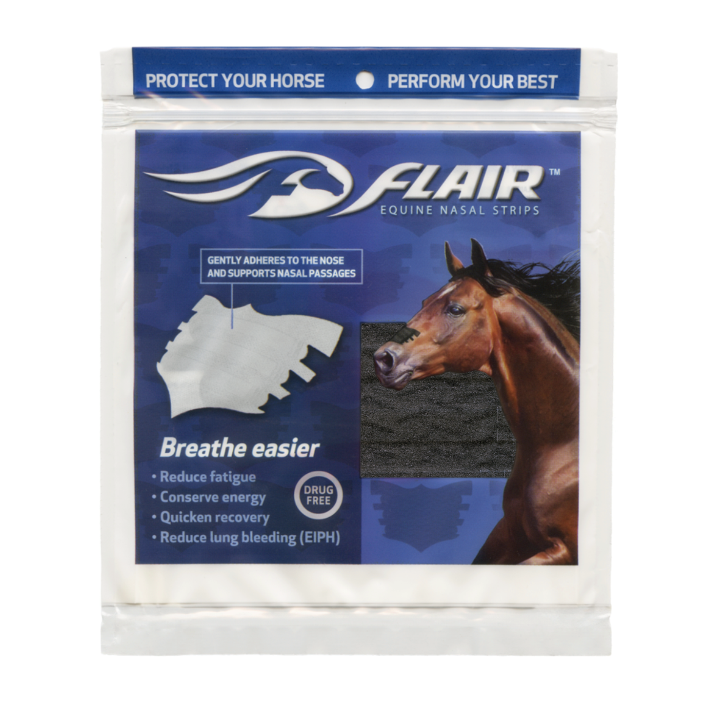 Flair Equine Nasal Strips - Black 6 Pack