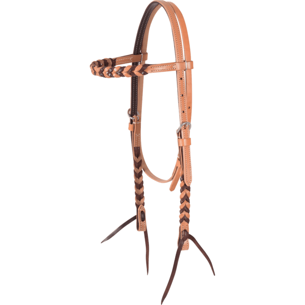 Martin Saddlery Browband Headstall With Blood Knots - Natural